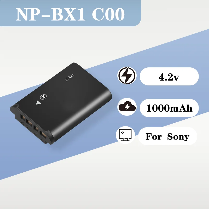 

Rechargeable Lithium Ion Battery For Sony ZV1 RX100 HX50 WX350 M5 M6 M4 4.2V 1000mAh