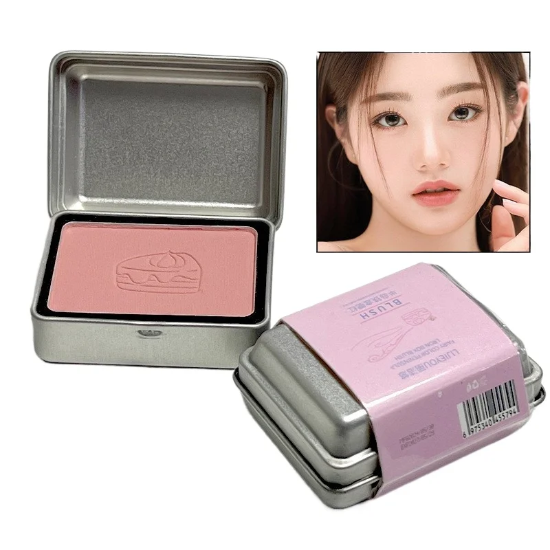 

Matte Cheek Blush in Tin Box Internet Sensation Gray Pink Tone Natural Sweet Look