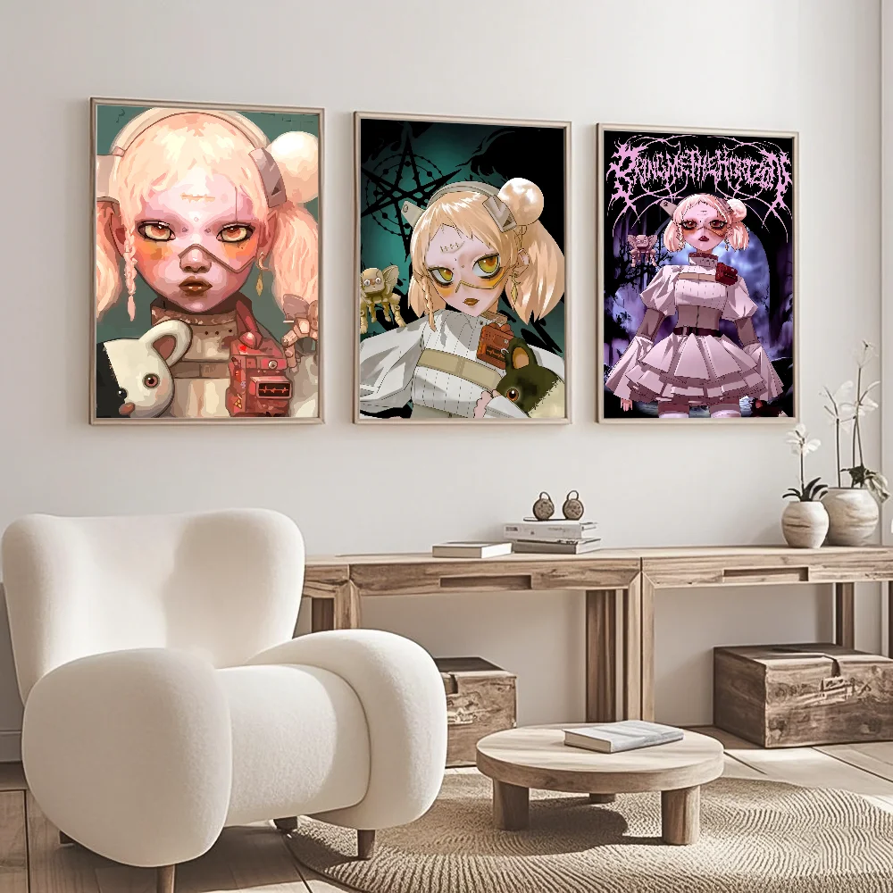 1PC B-Bring Me The H-Horizon Band Poster Waterproof Wall Art Sticker For Bar Living Room Vintage Decor High Quality Print Gift