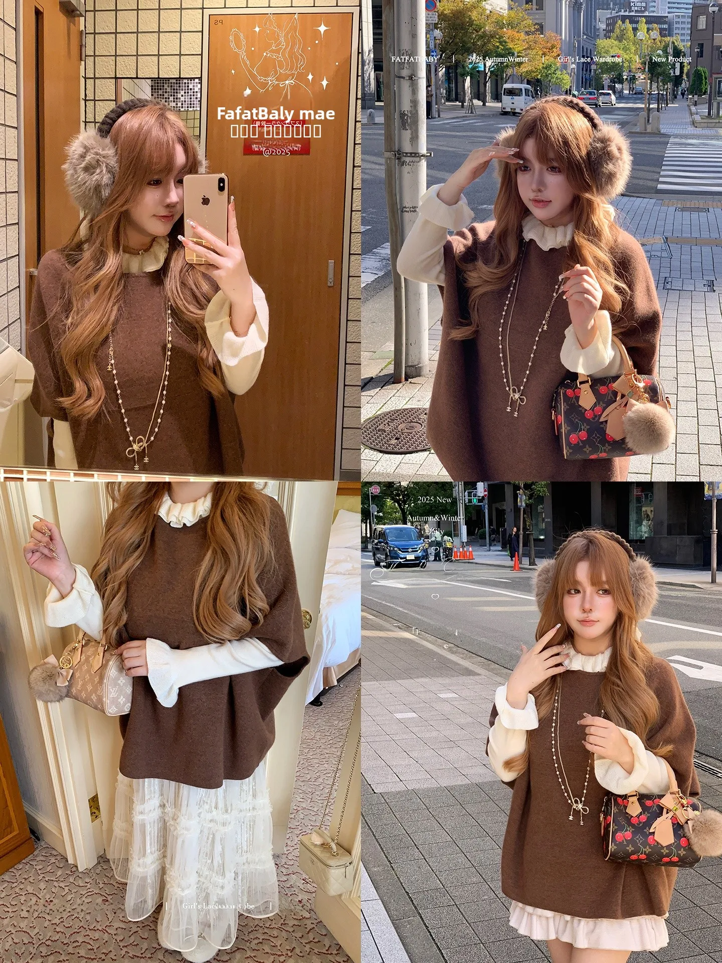 

FATFAABY Antipilling Fiber Treasure 20 Bearskin Cowl Ne Sweater Women's Knittedwear Princ Sle Loose Fit Soft Polyester