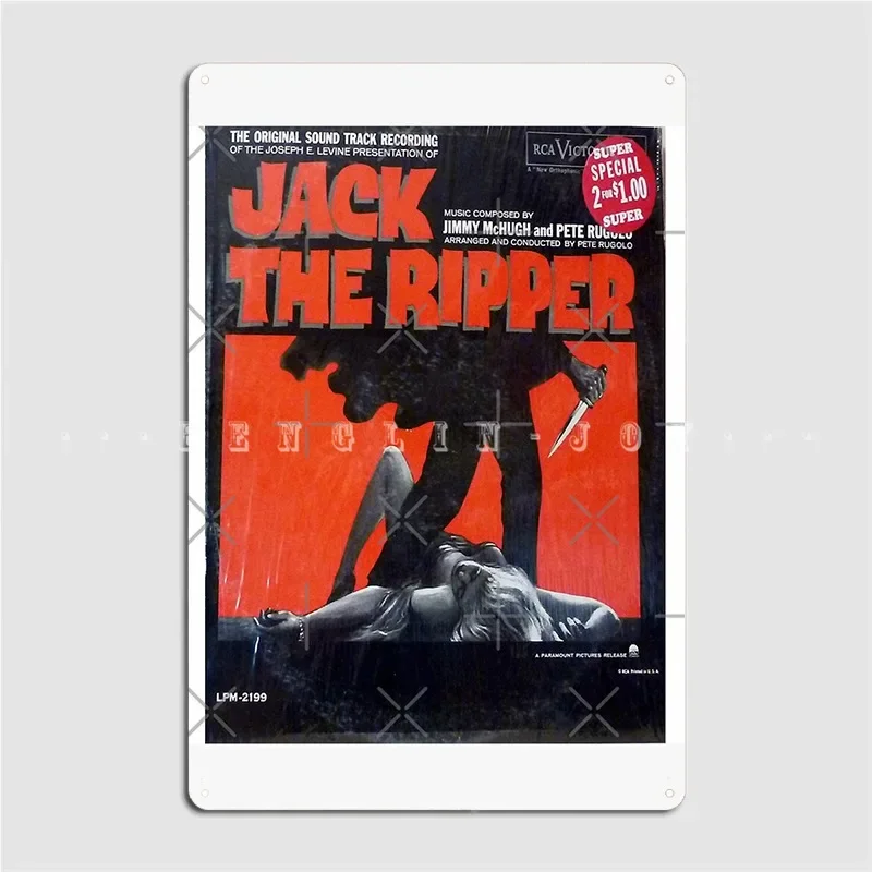 Jack The Ripper 1960 Poster Metal Sign Cinema Garage Garage Decoration Kitchen Designing Tin Sign Poster