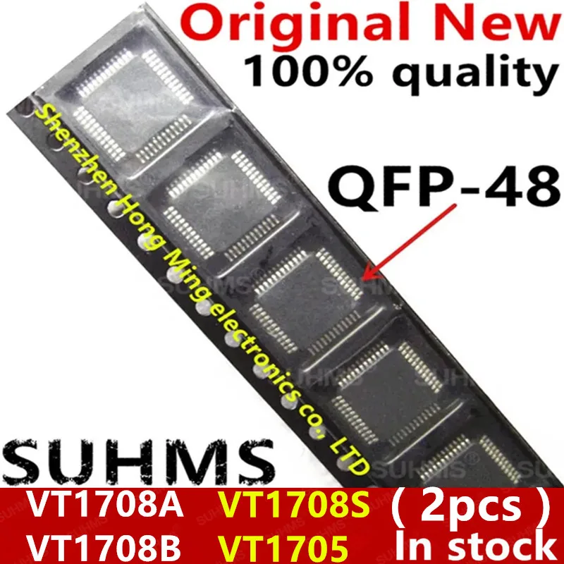 (2 قطعة) 100% جديد VT1708A VT1708B VT1708S VT1705 QFP-48