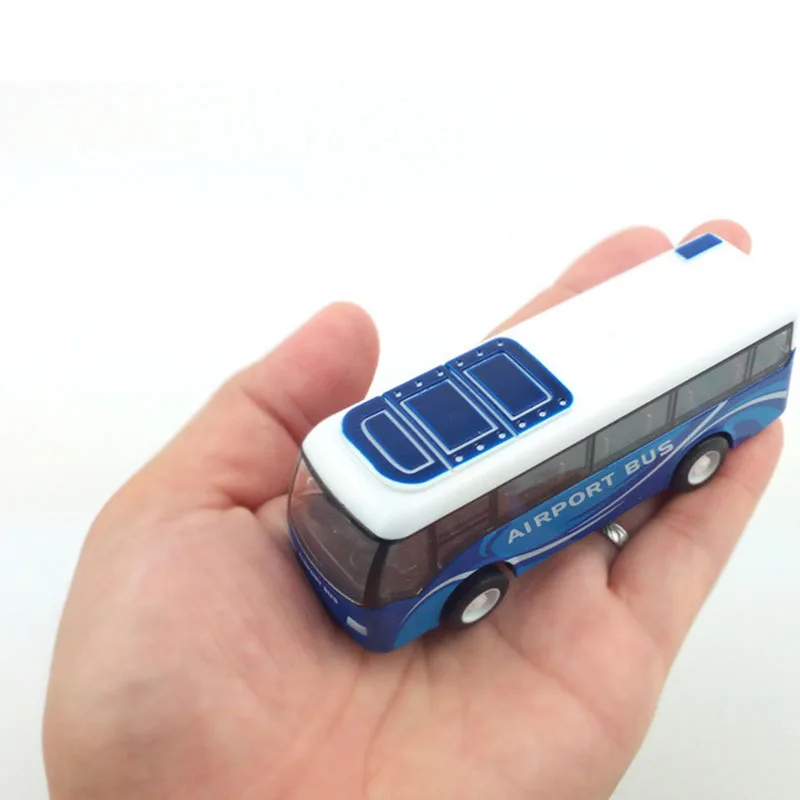 1:8 Simulatie Legering Trek Auto Kinderen Jongens Speelgoedbus Auto Speelgoedmodel Traagheidsvoertuig Desktop Kleine Ornamenten Kindergeschenken