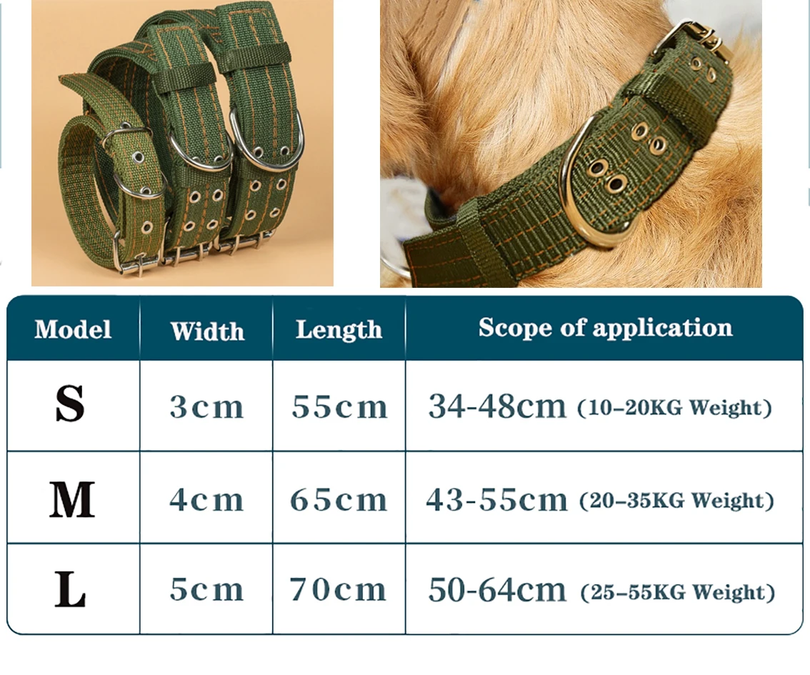 1Pcs Nylon Dog Collar Single/Double Row Adjustable Buckle Pet Collar For Small Medium Large Dogs Blue/Green/Red/Black