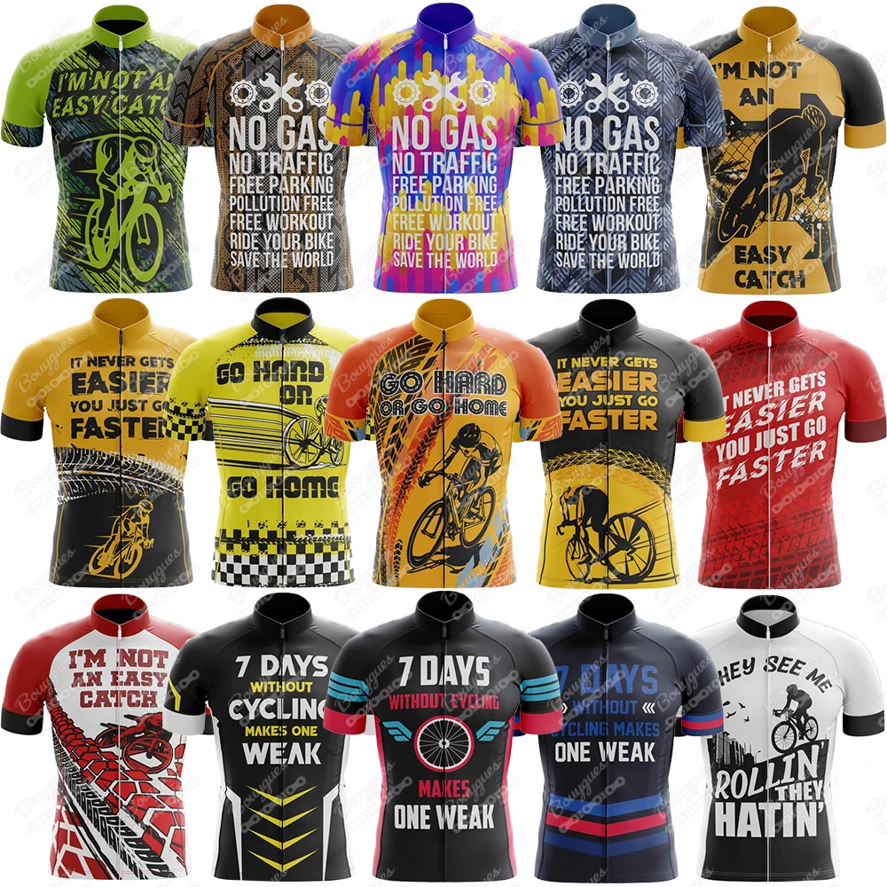 Cycling Jersey Men Bike Top MTB Bicycle Shirt Mountain Road Riding Clothing Short Sleeve Summer Cyclist biking Blouse 15 styles