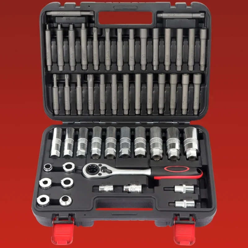 50-Piece  tower top seat screw special tool automobile shock absorber removal, loading and unloading sleeve spring wrench