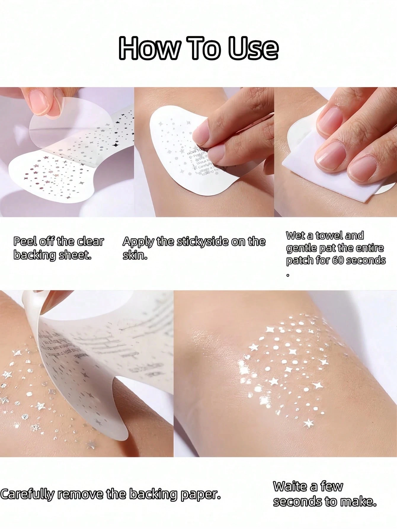 แผ่นสติกเกอร์ลายจุดทอง 6 แผ่น ลายจุดกลิตเตอร์สีทอง สำหรับติดหน้า กันน้ำ เหมาะสำหรับงานเต้นรำ งานดนตรี และปาร์ตี้