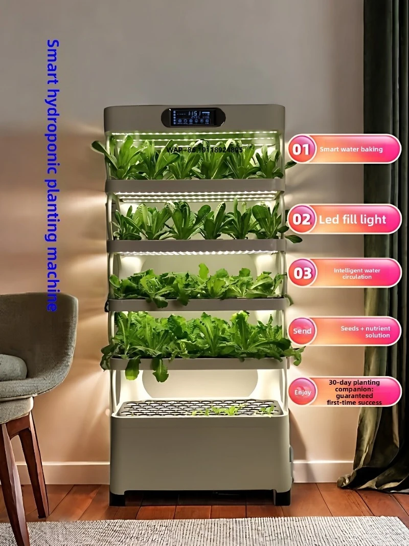 Vertical Planter - インテリジェントな土耕不要栽培装置、水耕栽培野菜プランター、屋内植物工場、垂直型野菜プランター