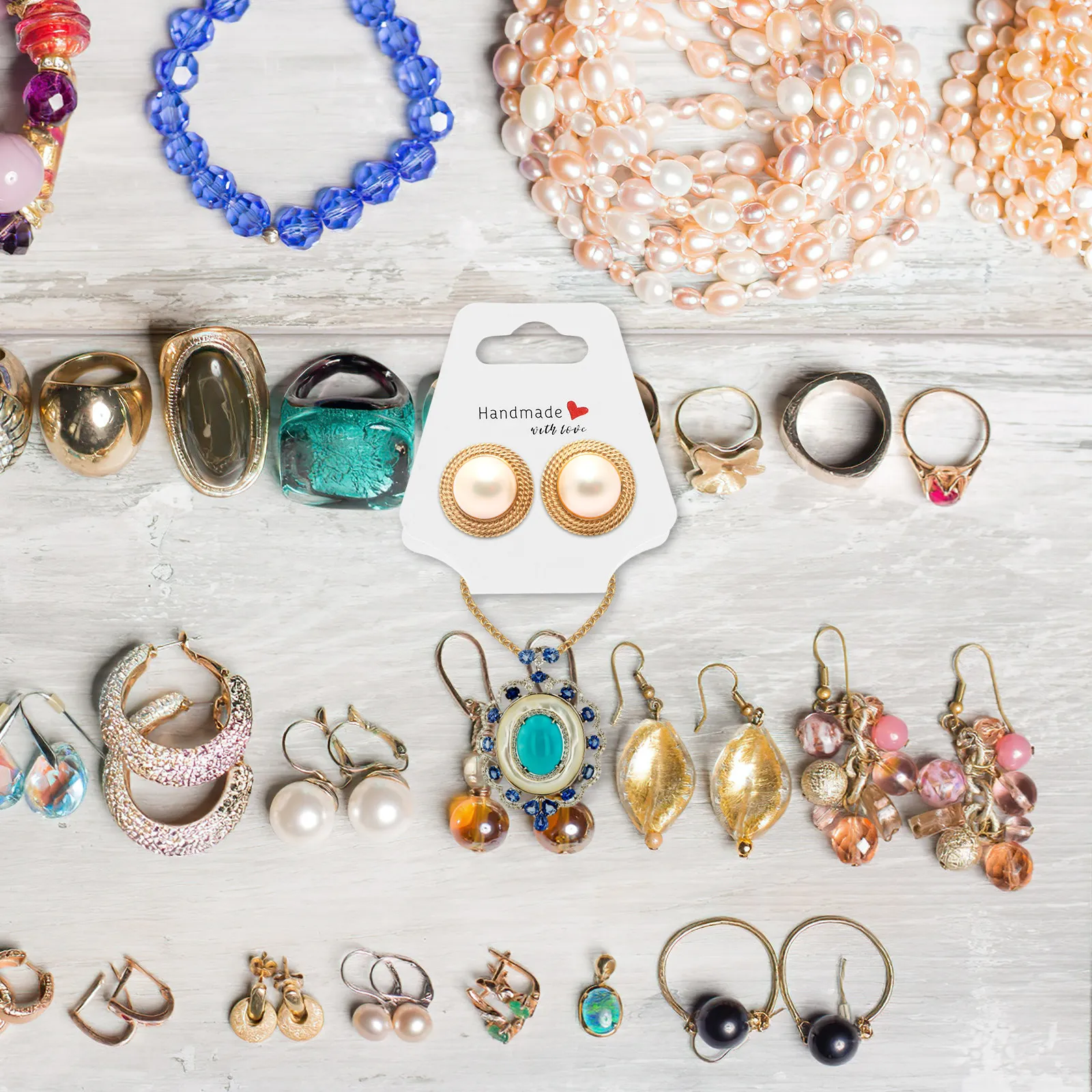 

300 шт. картонных держателей для серег, бусин и украшений, картонные подставки для демонстрации и хранения ювелирных изделий