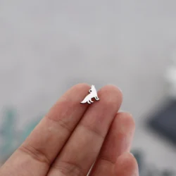 3PCS/LotDIY Small Mini Stainless Steel Cute Small Animal Pendant Ins Ladies Niche Animal Wolf Pendant