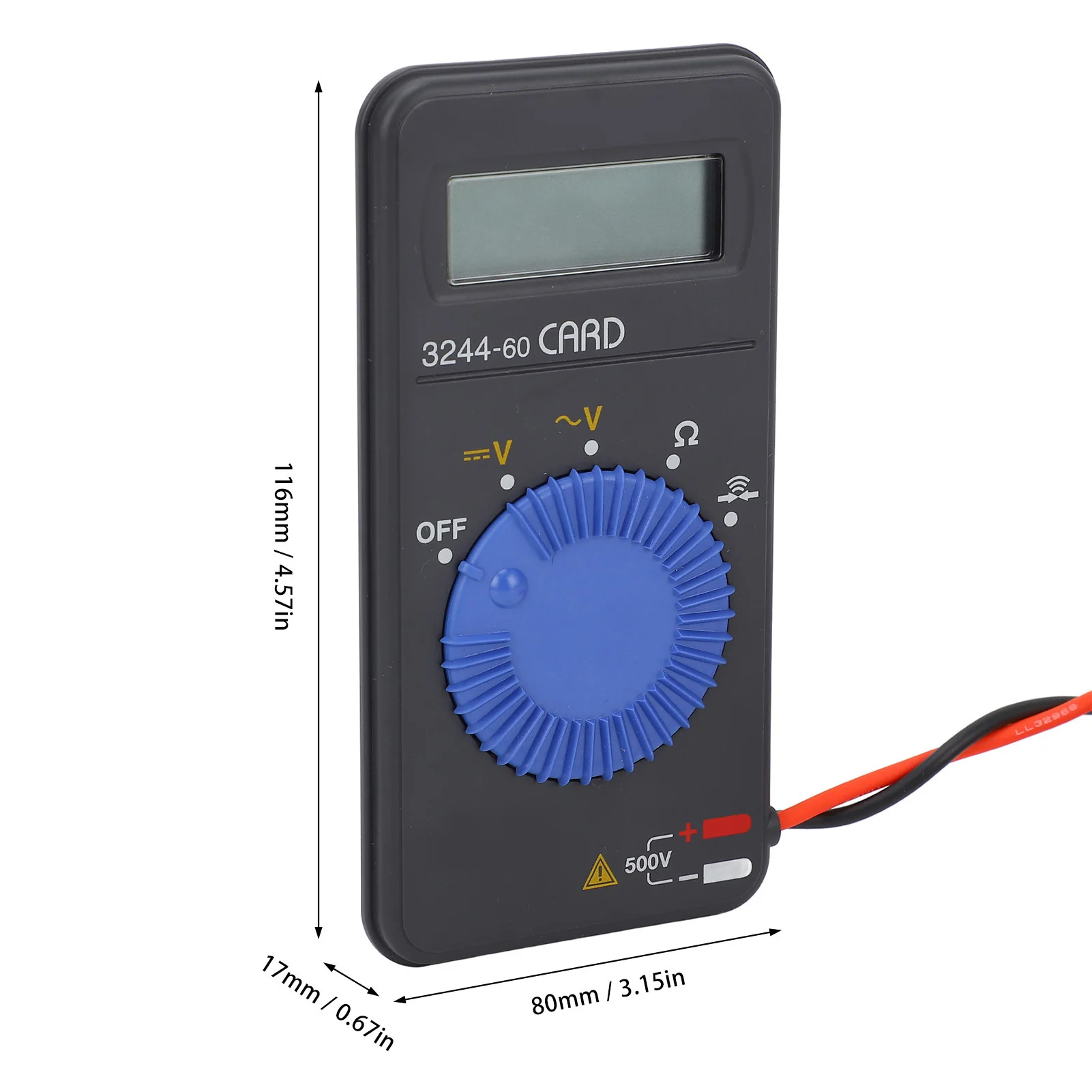 For Socket Measurement Card Multimeter Digital Voltmeter Compact Card-Size Design Deep-penetration Test Probes