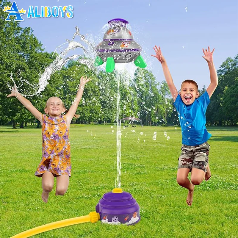 Wassersprinkler-Spielzeug, fliegende Untertasse, Werfer, 360-Grad-Drehung, Wasserspray-Spielzeug, Outdoor, Hinterhof, Pool, Garten, Rasenspiel, Kindergeburtstagsgeschenk