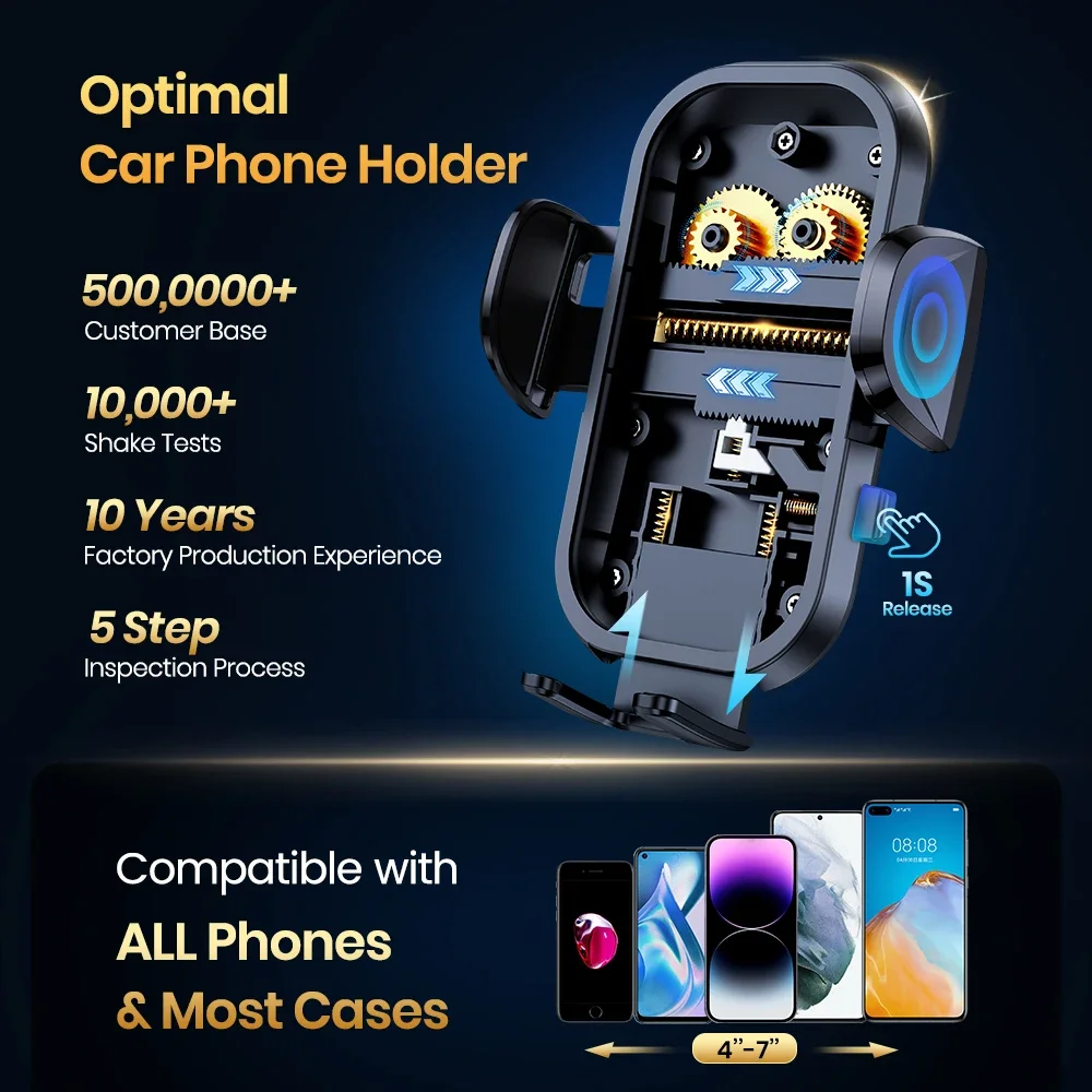 TOPK Car Phone Holder Phone Holder Car Suction Dashboard Windshield Mount 360 Adjustable for All IPhone