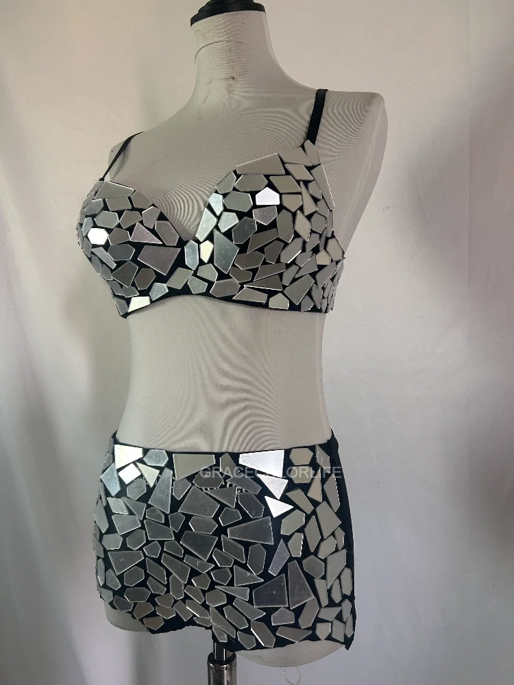 여성용 섹시한 스팽글 고고 댄스 드레스 반짝이는 무대 공연 파티 의상 클럽웨어