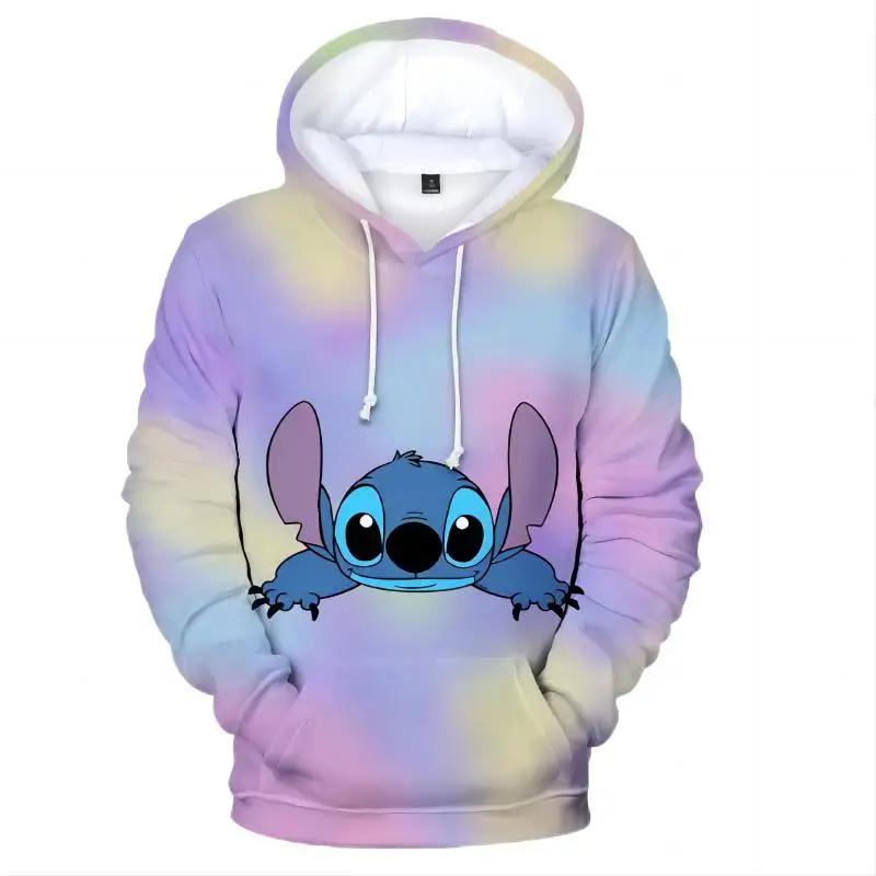 Disney 3D Stitch Gedrukt Heren Hoodie Sweatshirt Mode Herfst Buitensporten Basketbal Heren Sweatshirt Met Lange Mouwen