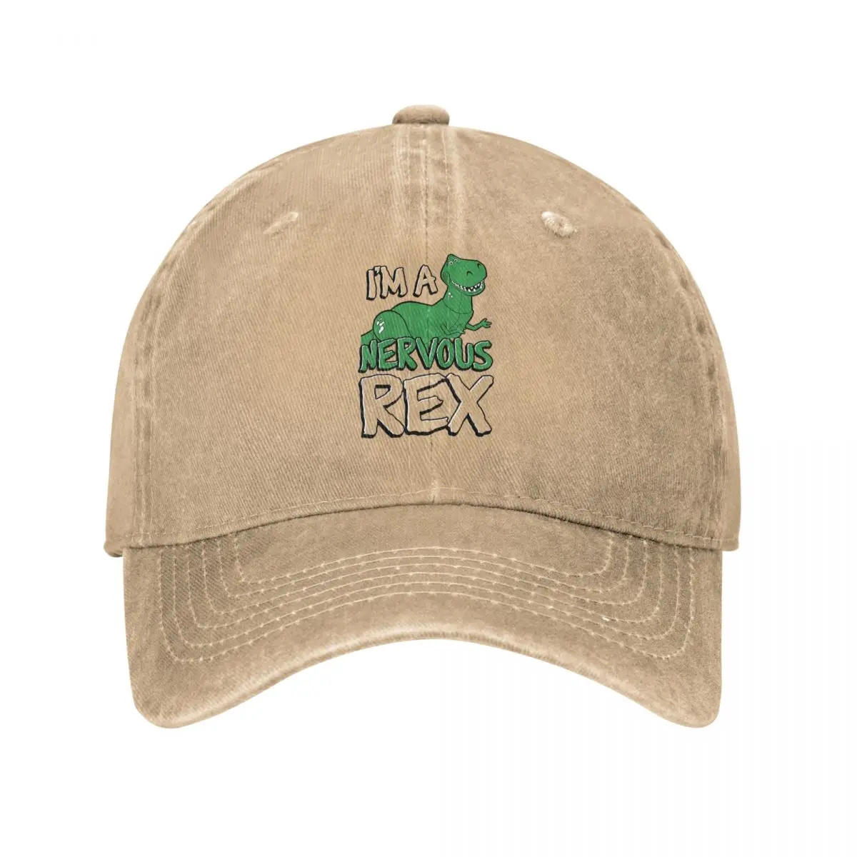 Nervous Rex Toy Story Woody Men Women Baseball Cap Cartoon Distressed Washed Caps Hat Casual Outdoor Workouts Headwear