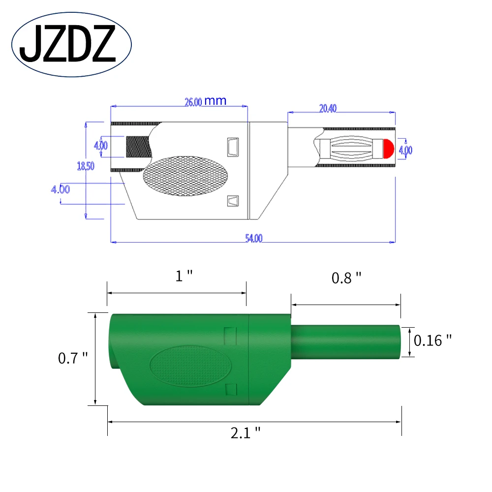 JZDZ 5PCS 4MM Banana Plug Safety Sheath Stackable Wire Solder Connector DIY Electrical Tools J.10038