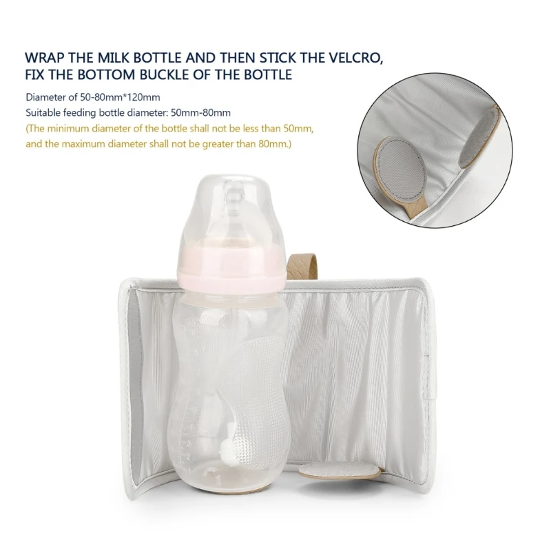 

HUYU Travel USB Baby Milk Warmer Sleeve Easy to Use USB Bottle Warmer Convenient USB Chargeable for Various Bottle Size