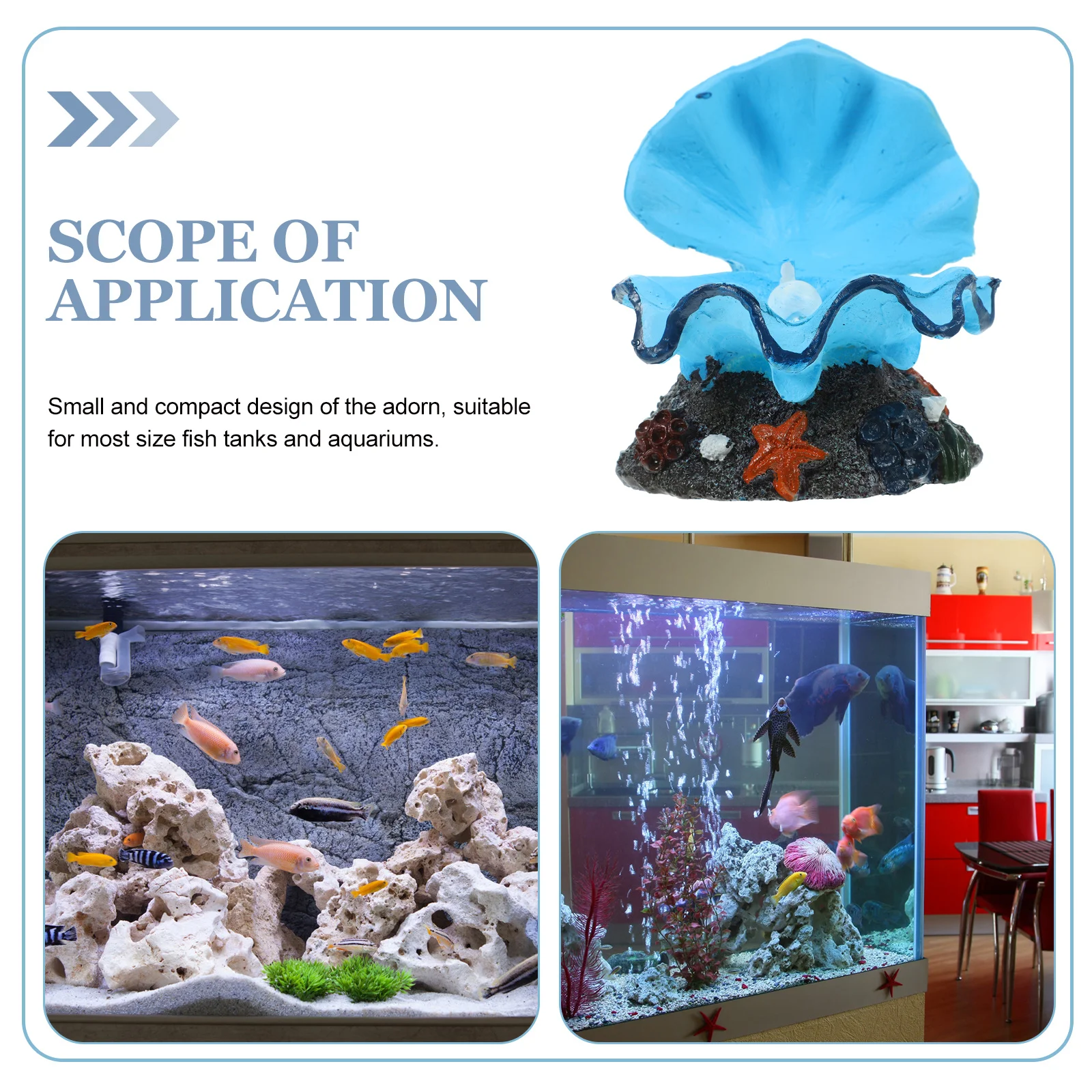 

Aquarium Bonsai Resin Fish Tank Decor Seashell Air Stone Bubble Plant Rockery Bowl Frother Water Tank Decoration