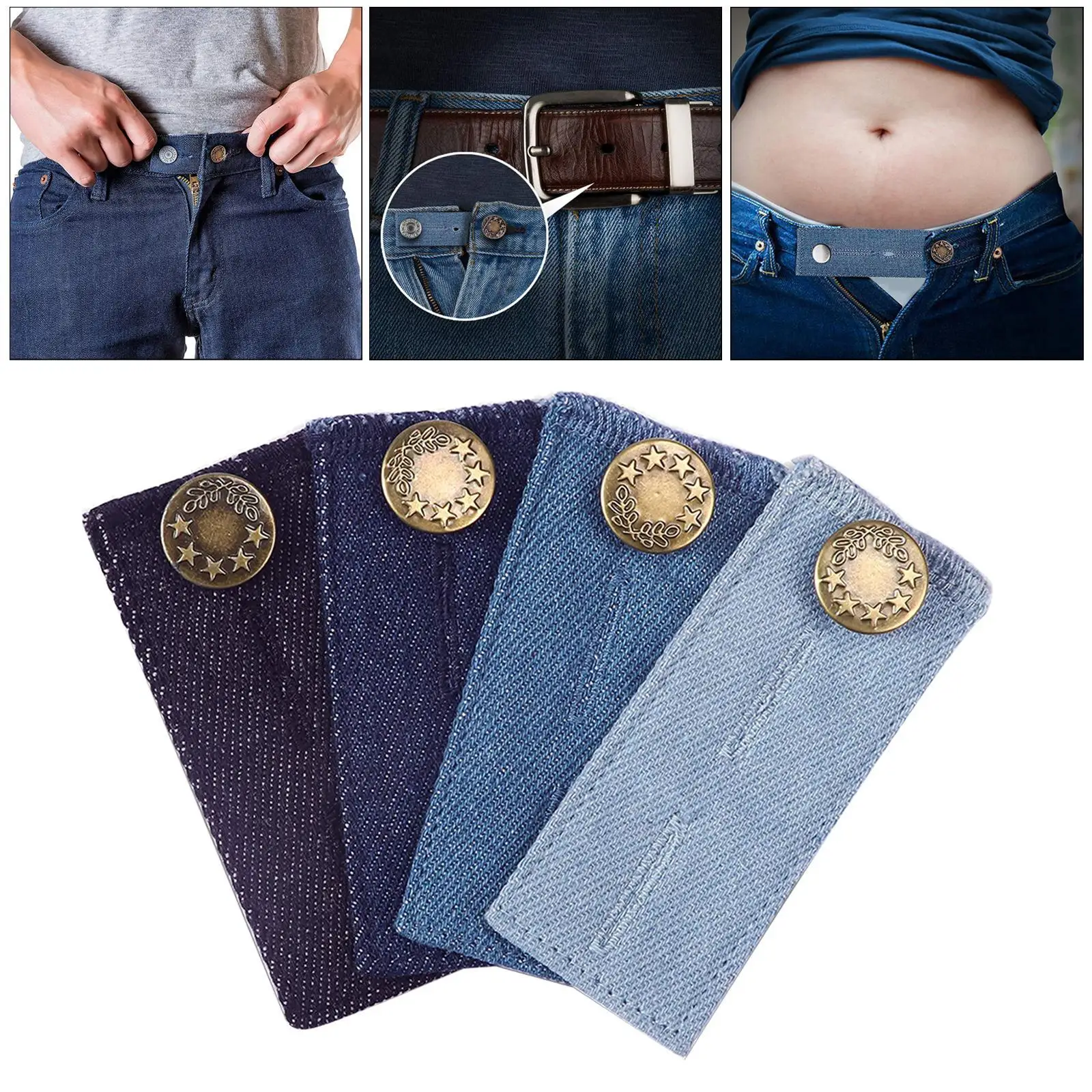 Gather 4x Hosen Extender Jean Taille Extender Hosen Taste Extender für