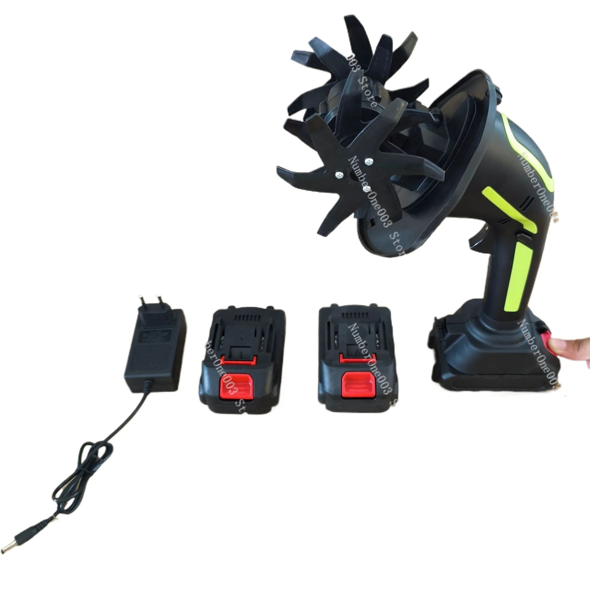 

Rechargeable Mini Tiller - Cordless Electric Cultivator for Home Gardening, Vegetable and Flower Planting,Soil Loosening Machine