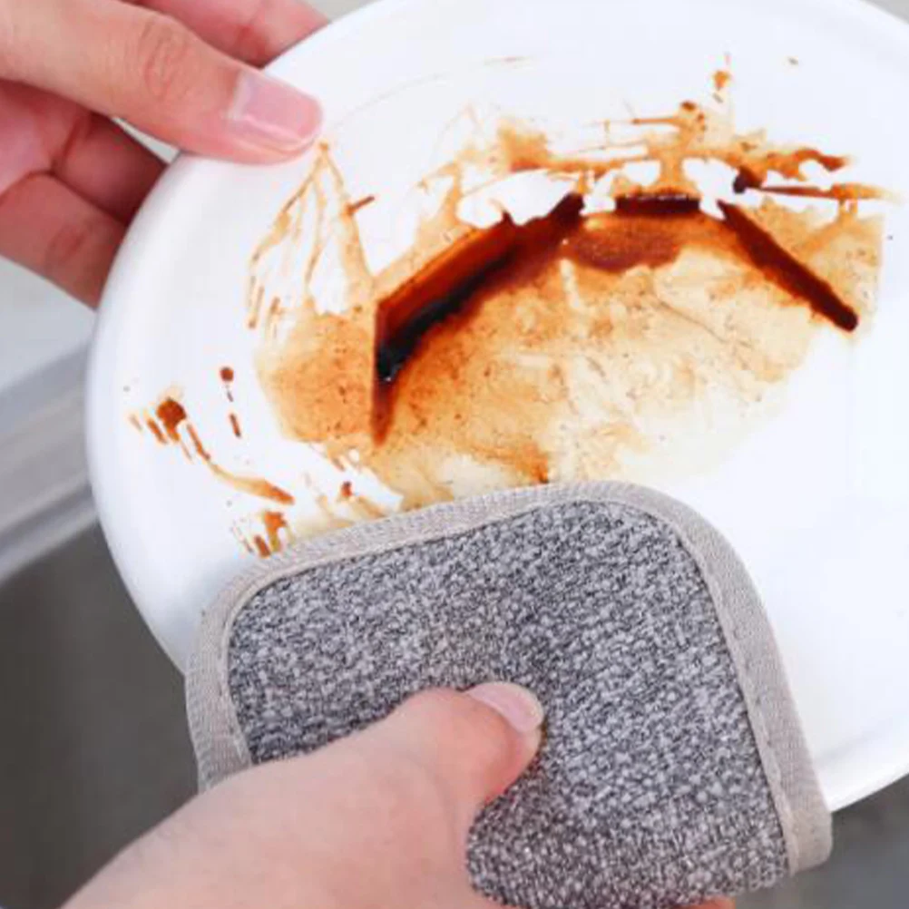 

Dish Cloth Dishwashing Pad Kitchen Cleaning Sponge Scrubber Block Double-sided Scrubbing