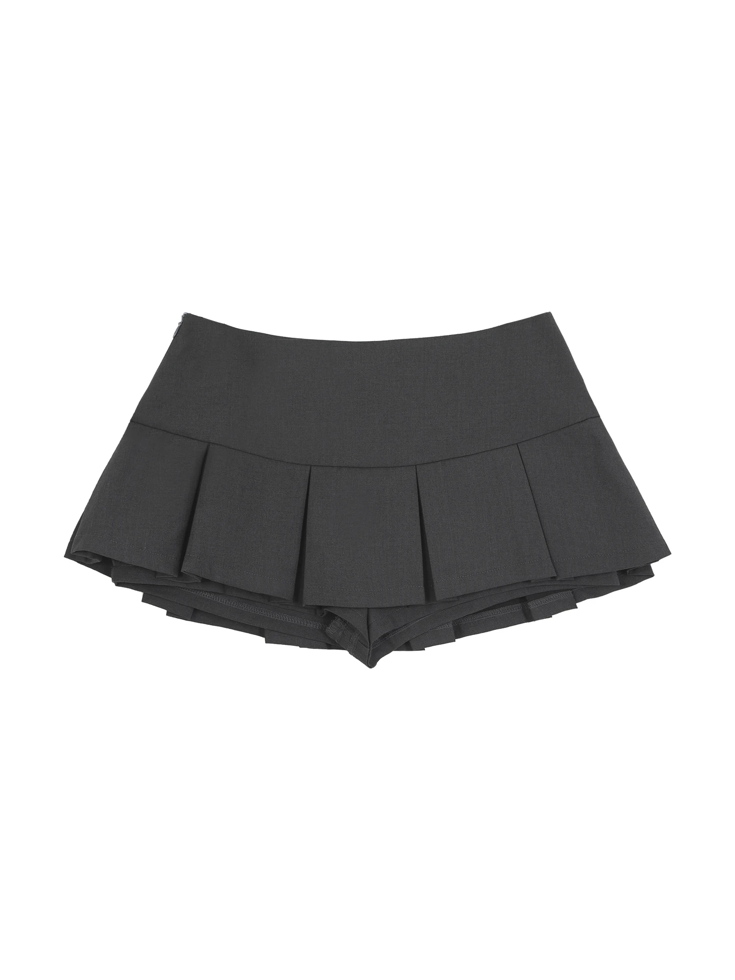 

ay Юбка трапециевидной формы, женская летняя новинка 202, плиссированная юбка с заниженной талией, смесь вискозы из полиэстера