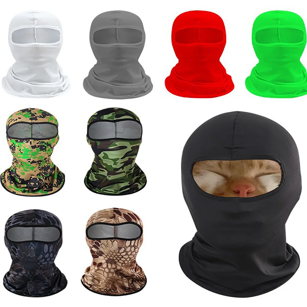 

Motorcycle Face Mask 1pc Moto Helmet Bandana Hood Ski Neck Full Face Mask Windproof Dustproof Face Shield Biker Mask