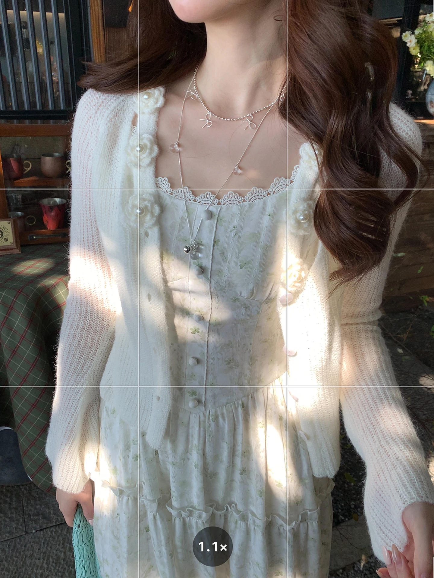 

Handmade Temperature Even-Yiwen Korean Style Sweet Soft Knitted Sweater Premium Quality Nylon Long Sleeve round Neck Short Coat