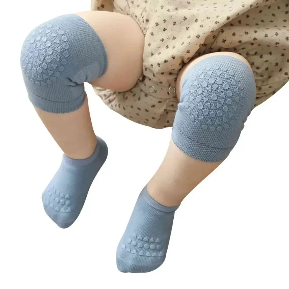 Anti Slip Baby Knee Pads Set Breathable Prevent Falls Infant Learning Socks Safety Soft Fabric Knee Protector Socks Indoor