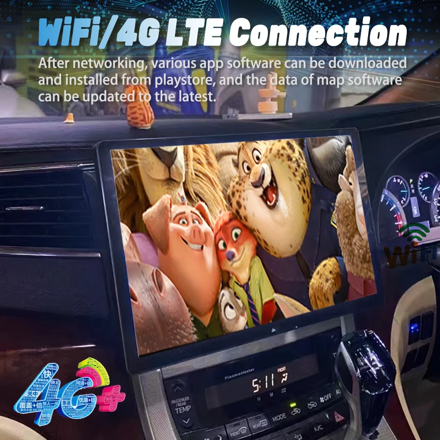 13.3inch 2K Android Screen For TOYOTA Alphard 20 Series Vellfire 2008 -2014 Car Radio Autoradio Wireless Carplay Auto Multimedia