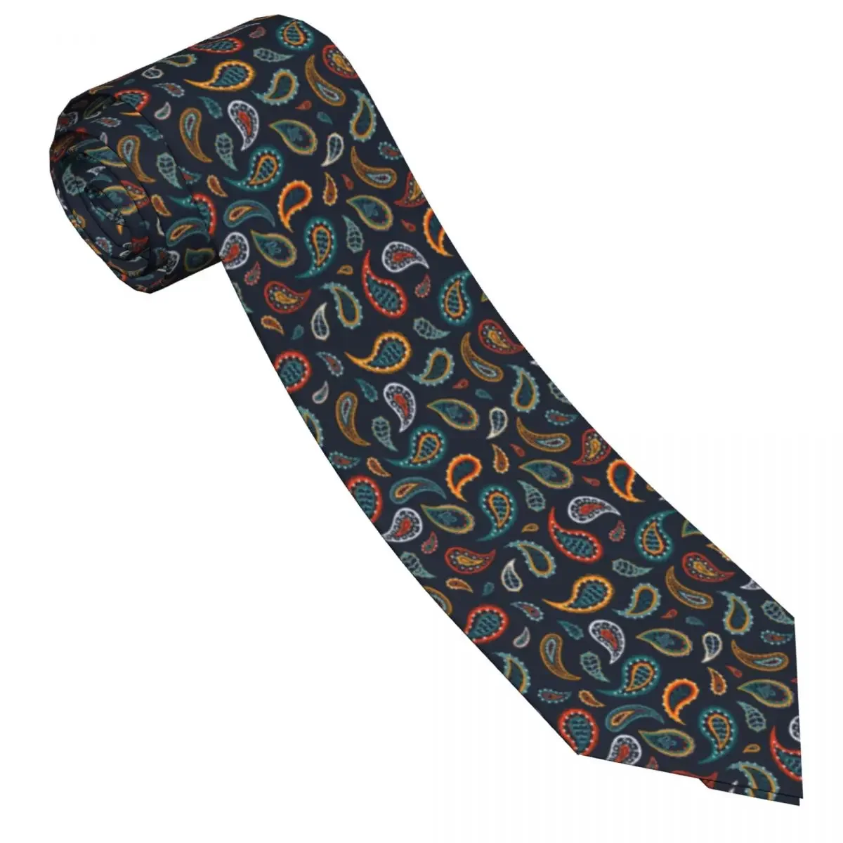 

Paisley Tie Abstract Geometric Design Neck Ties Retro Trendy Collar Tie Unisex Adult Business Necktie Accessories