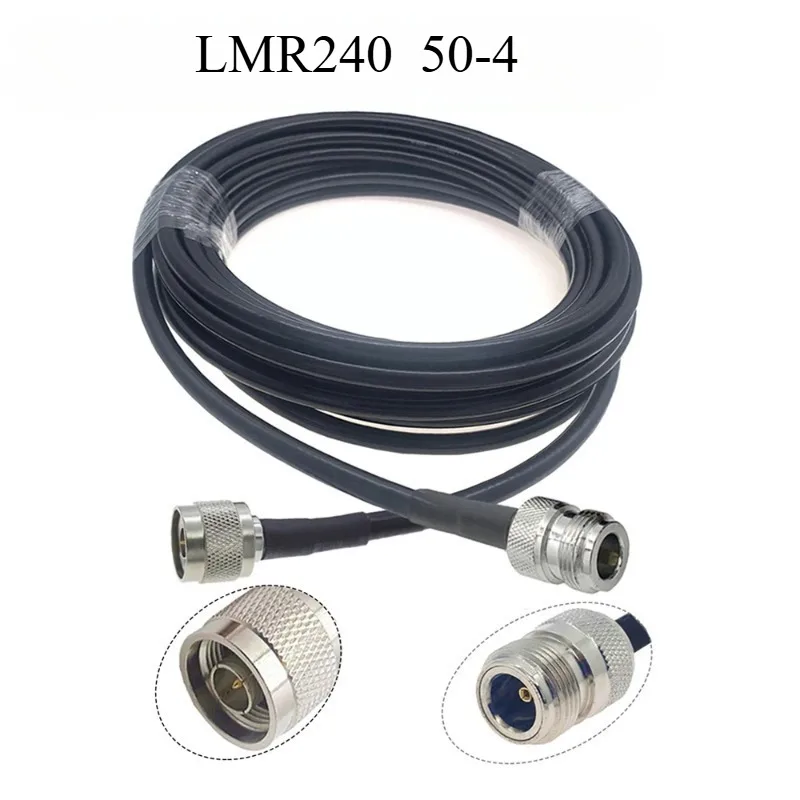 LMR240 N Male to N Male Extension Cable Low Loss Coaxial Pigtail Jumper 50 Ohm Custom Length 50cm to 5M for 4G LTE