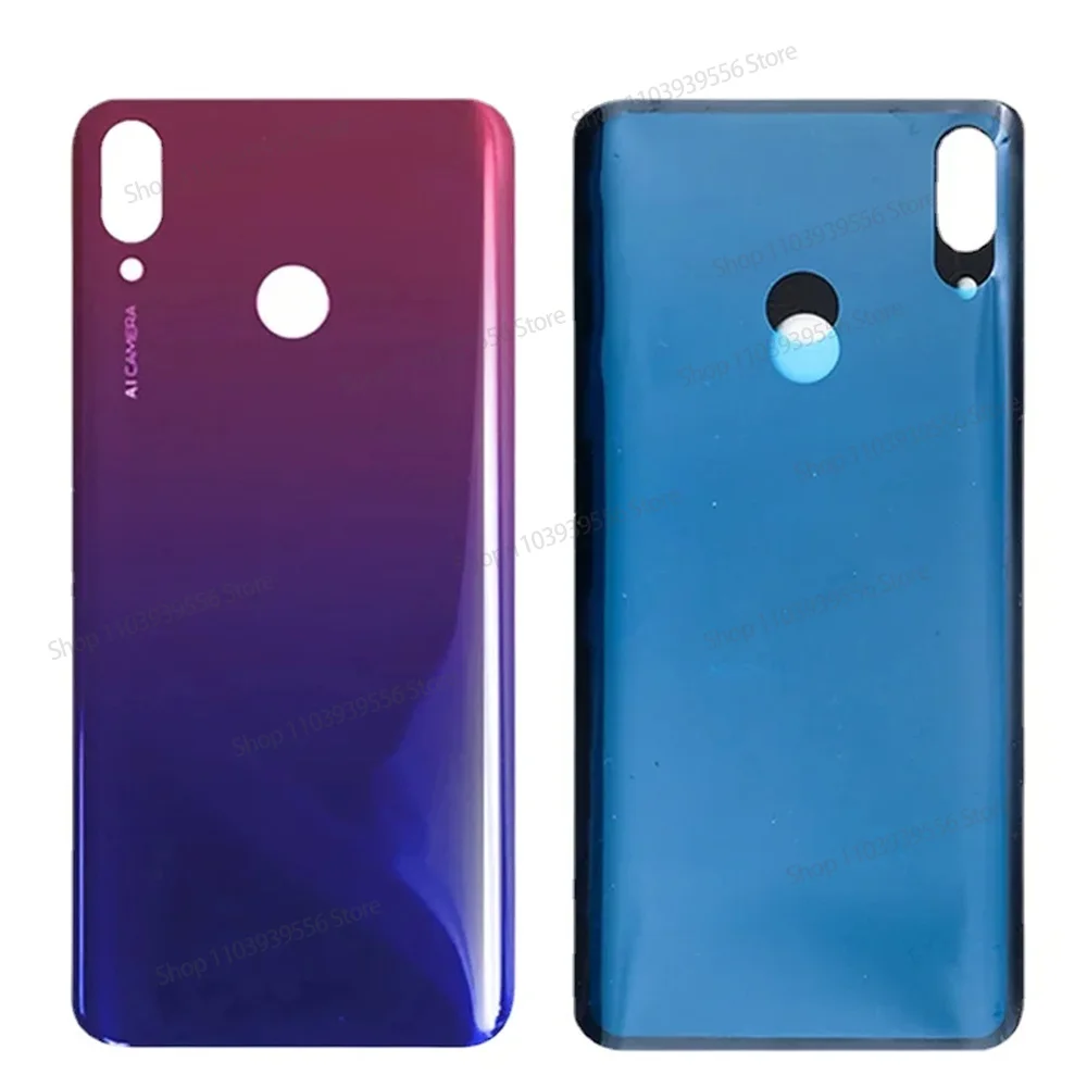 الإسكان الخلفي لهواوي Y9 2019 JKM LX1 LX2 LX3 Y9 Prime 2019 STK-LX1 البطارية الغطاء الخلفي الباب الخلفي زجاج استبدال