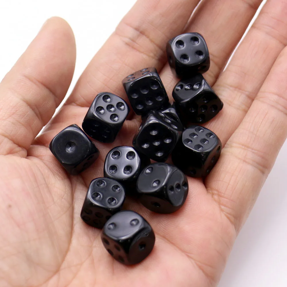 12pcs acrylic D6 hexahedral dice, game and party entertainment dice view 2