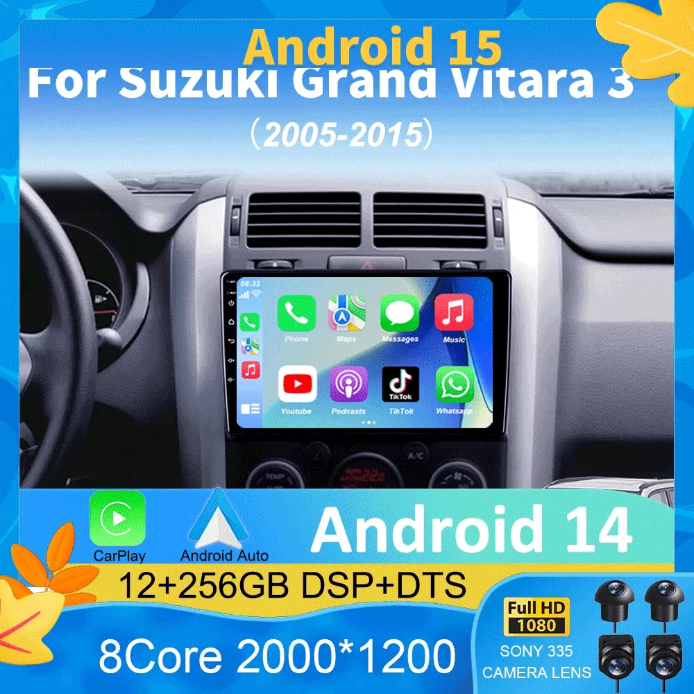 

Android 15 Car radio For Suzuki Grand Vitara 3 2005 - 2015 Multimedia Player Video Navigation stereo GPS No 2din 2 din dvd