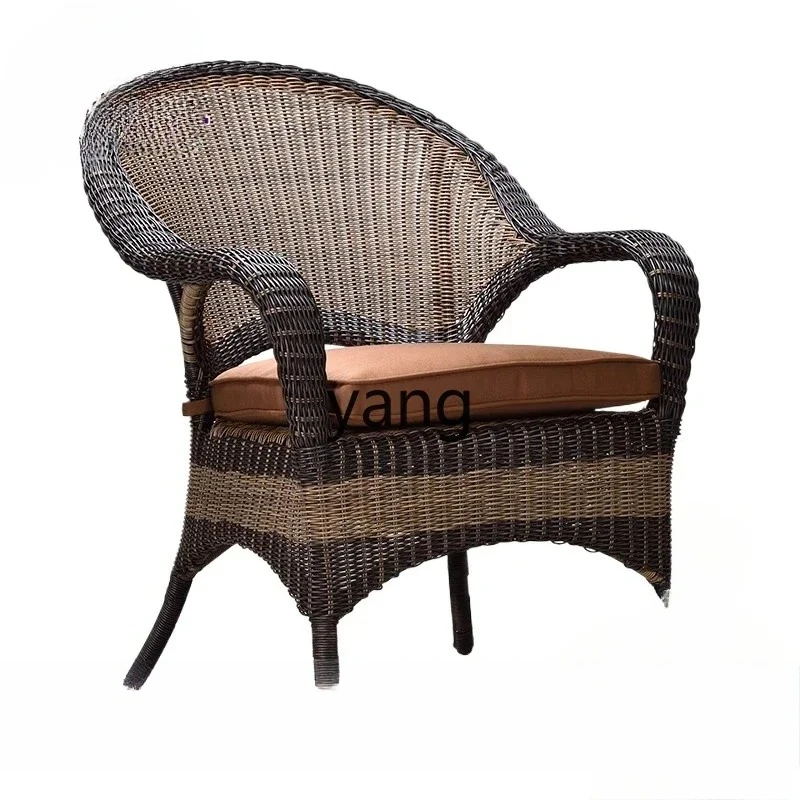 

LTT courtyard rattan chair garden open-air leisure yard seat outdoor terrace back chair