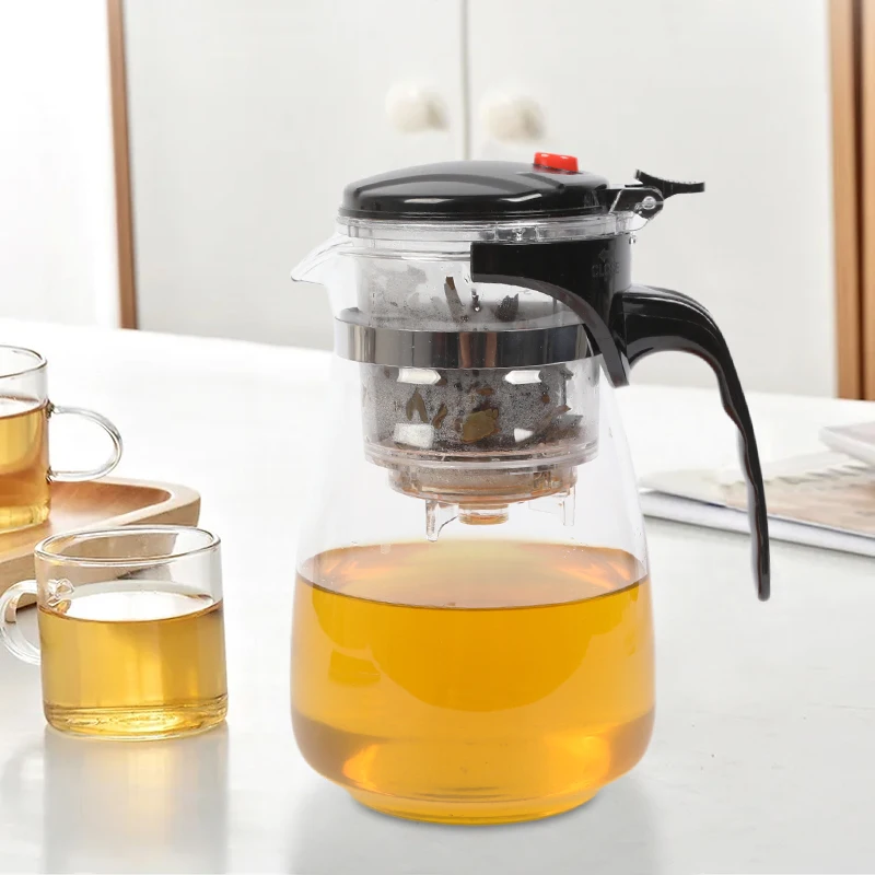 Heat Resistant Glass Teapot Puer Kettle Tea Infuser Chinese Kung Fu Teawear Set High Borosilicate Thickening Heatable Pot