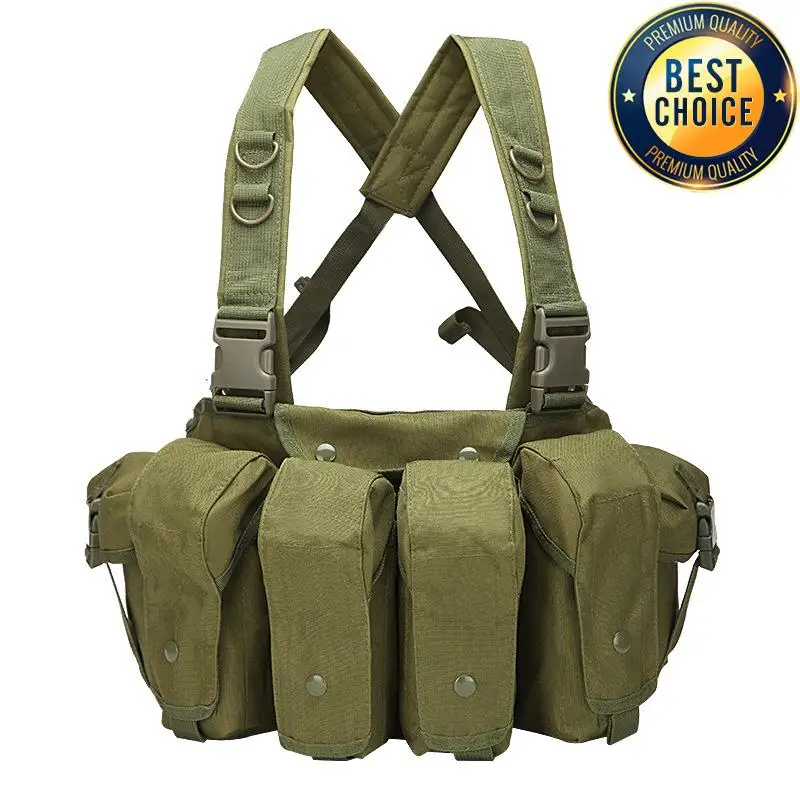 Tactical Vest MOLLE CS Training Equipment Hunting Chest Vest Security Quick Release AK Belly Pocket Vest Hunting Equipment