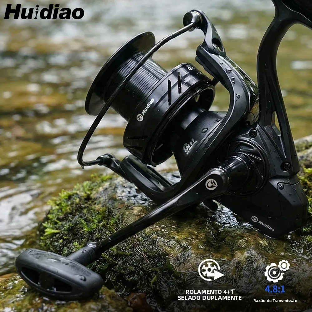 huidiao-ビッグピットカープフィッシングリール-8000–14000-ロングキャストスピニングリール-25kg-ドラッグ-cnc-アルミスプール-ナマズ湖貯水池用
