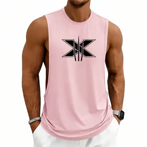 European and American GYM Summer Men's Muscle Fitness Sports Breathable Wolverine X Loose Sleeveless Vest