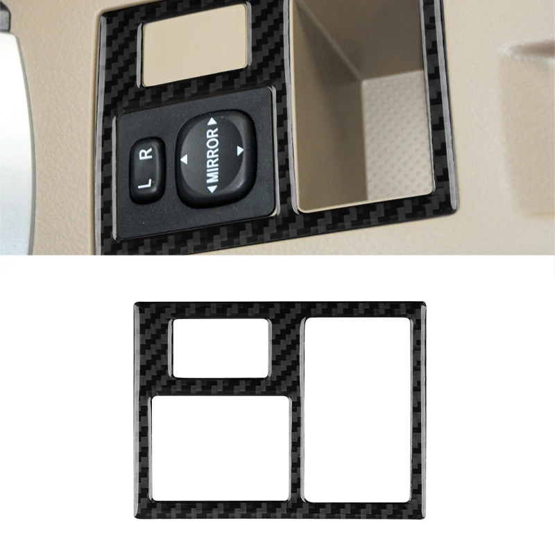 

Real Carbon Fiber Car Rearview Mirror Button Box Cover Decoration Sticker for Toyota RAV4 2006-2012 Auto interior accessories