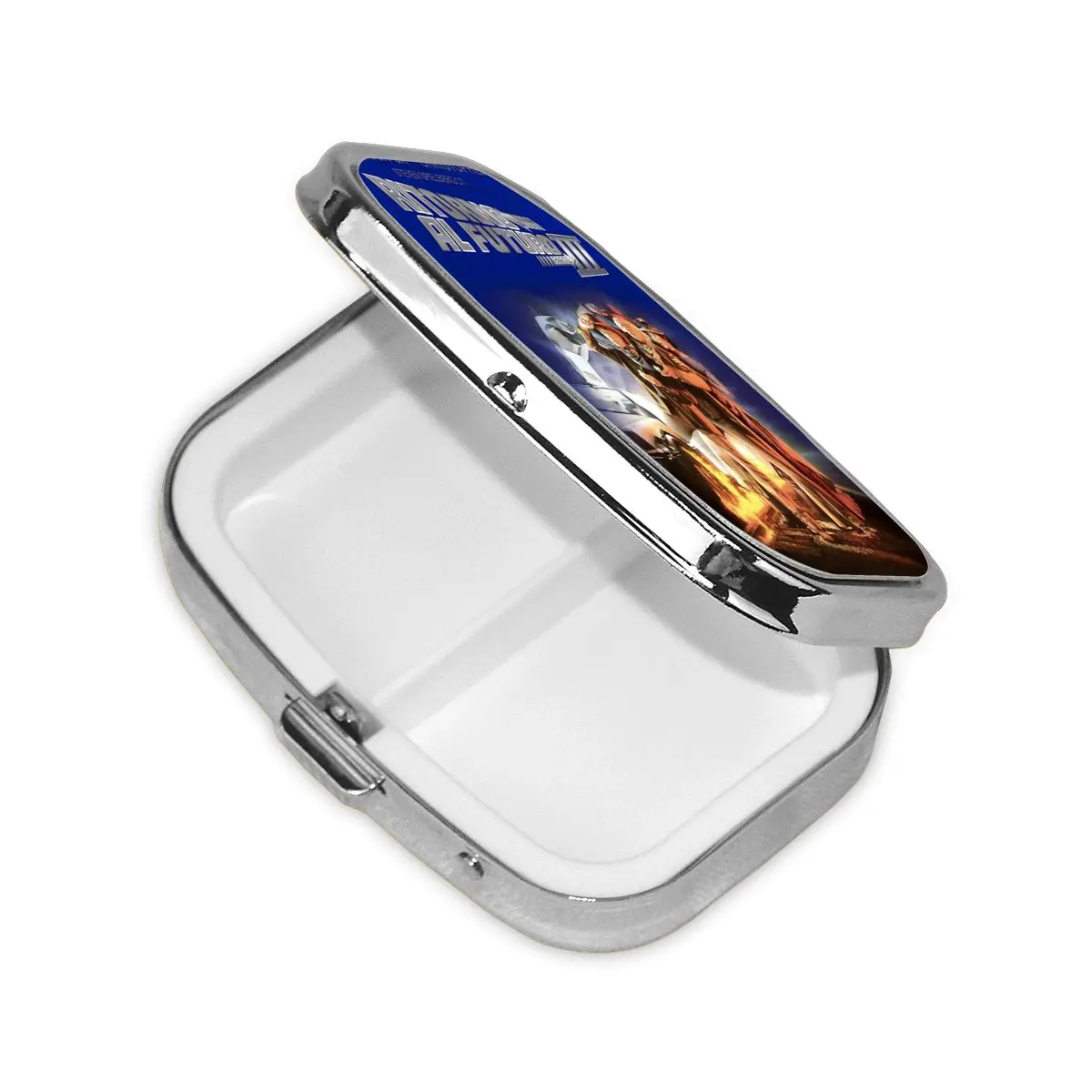 العودة إلى المستقبل حبة صندوق 2-مقصورة حبوب موزع الخيال العلمي فيلم كوميدي المحمولة السفر الطب صندوق تخزين الحاويات #2