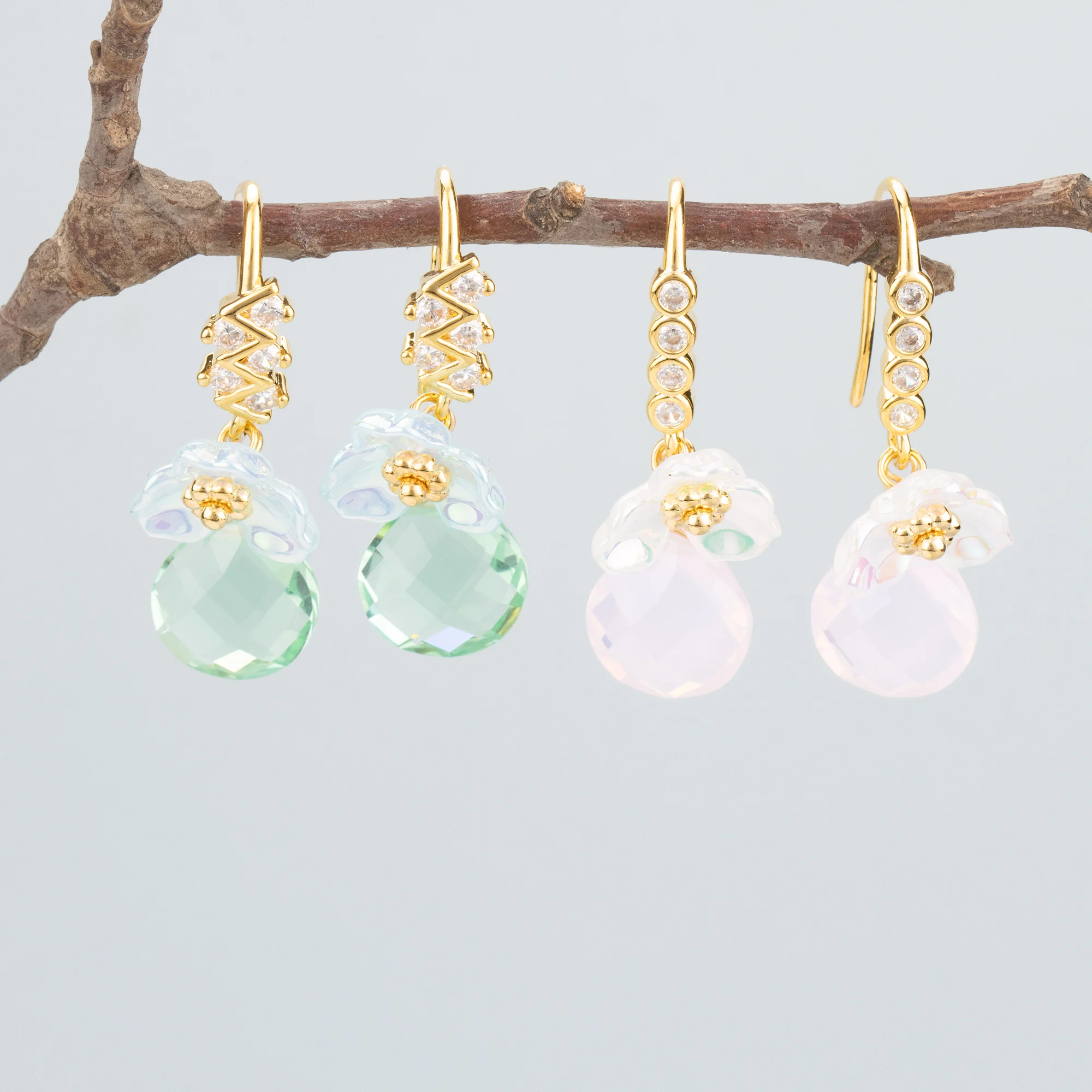 GUFEATHER,4pcs/lot,MH84,jewelry accessories,18k gold plated,natural quartz stone,charms,hand made,diy pendants,jewelry making view 4