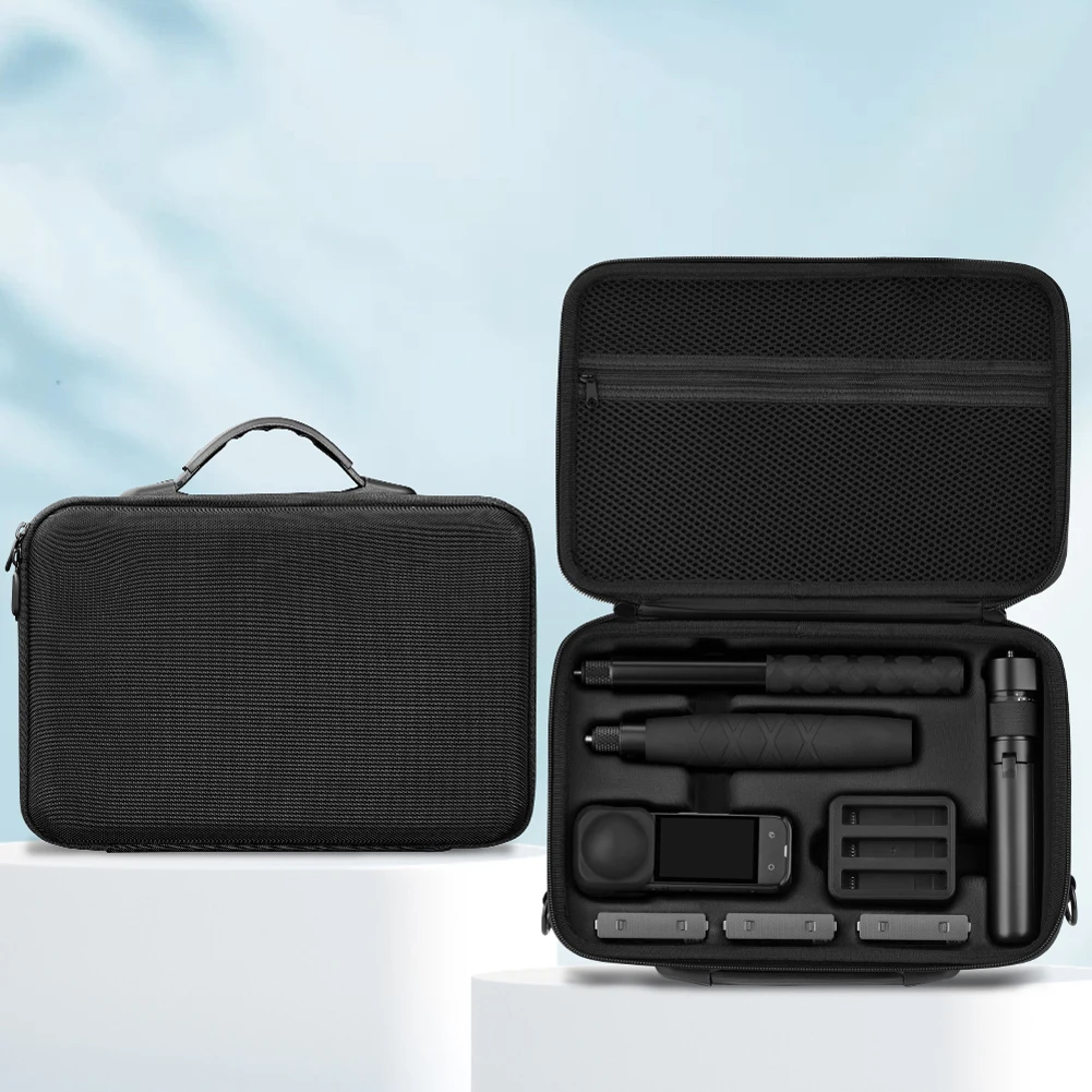 

Carrying Case Anti-Drop Storage Box Handbag with Mesh Pocket Portable Storage Bag Travel Case for Insta360 X4 Camera Accessories