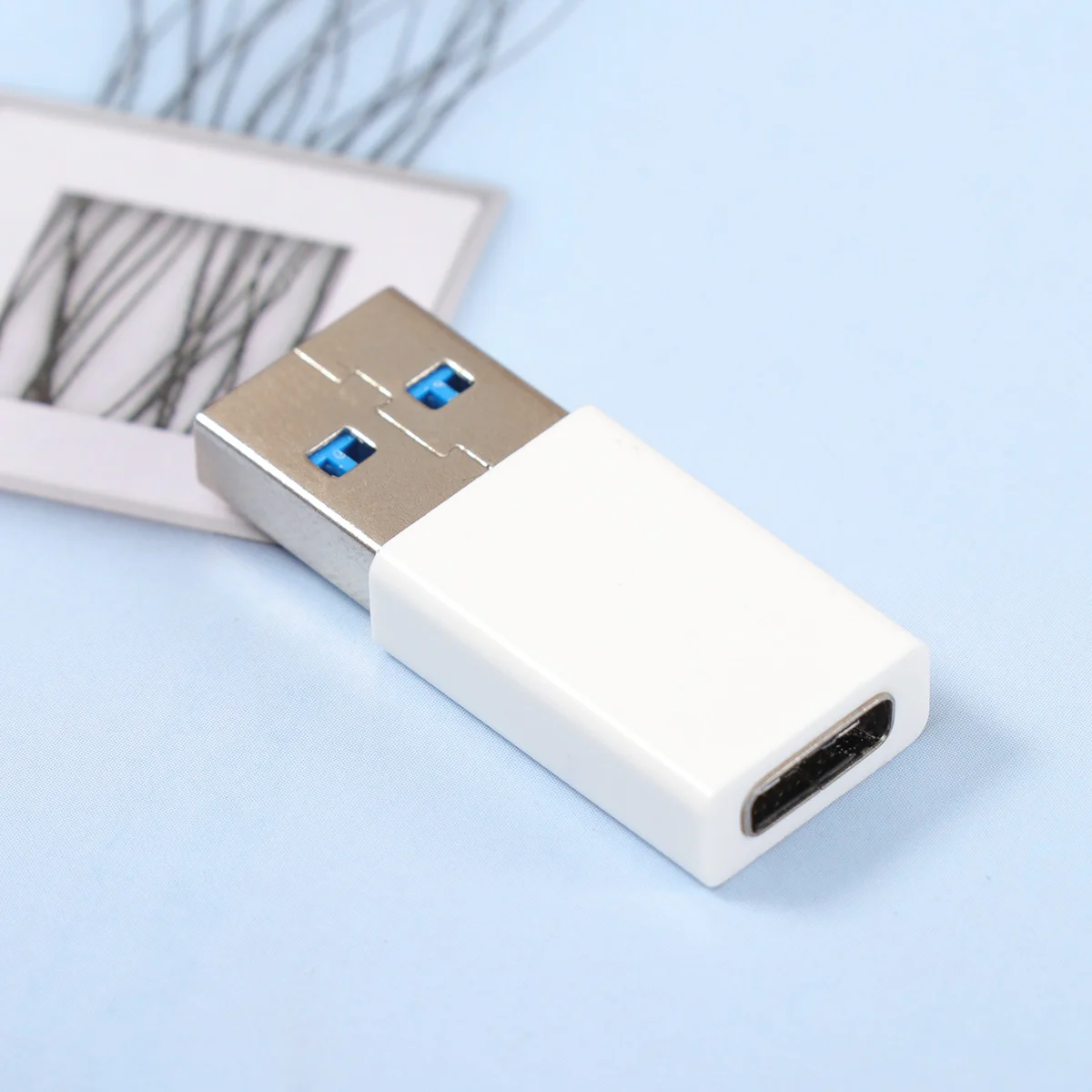 2PCS Mini ABS USB 30 Maschio A Tipo-C Femmina Adattatore OTG USB30 A USB C Convertitore Adattatore per Smartphone Tablet (Nero e Bianco