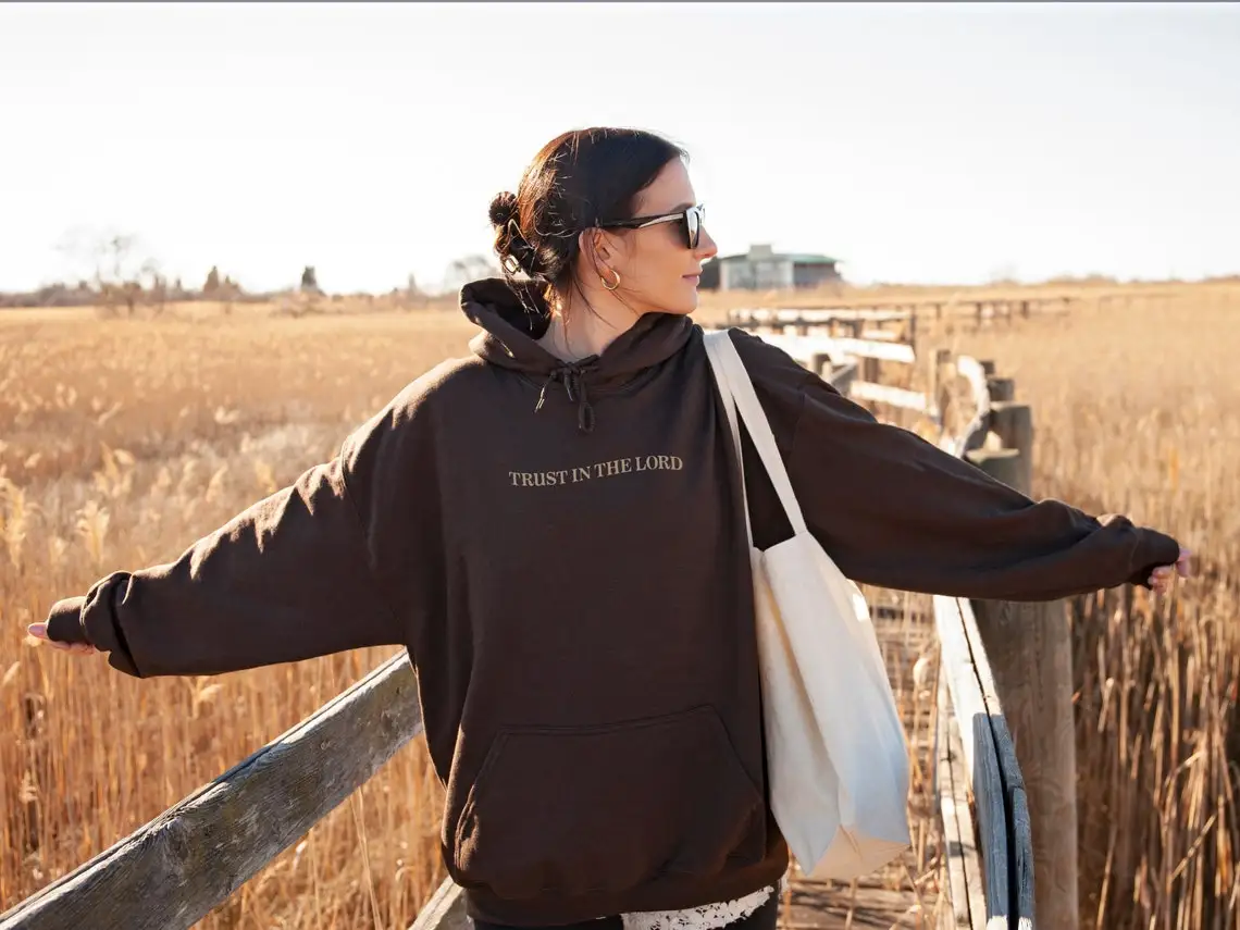 Sudadera con capucha con estampado de letras de Jesús para mujer, Tops cálidos cómodos informales, sudadera de gran tamaño, ropa femenina de tendencia