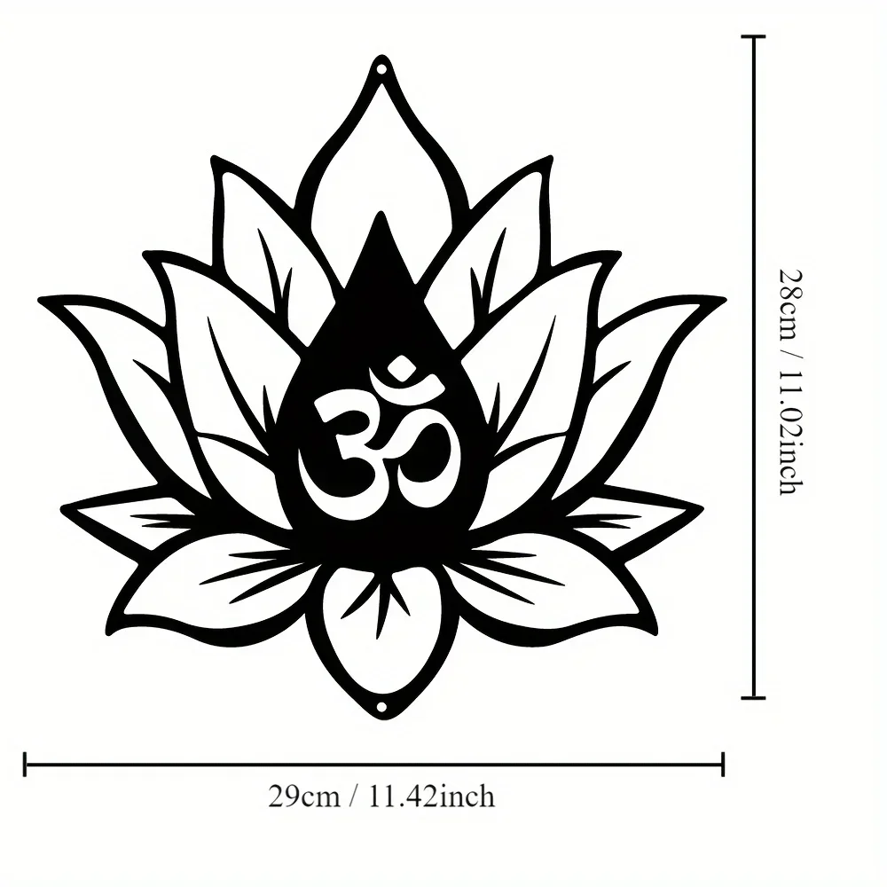 

CIFBUY Decoration 1pc Lotus Flower Metal Wall Decor, Metal Wall Hanging Art, Living Room Decor, Lotus Flower, Yoga Room Decor, S