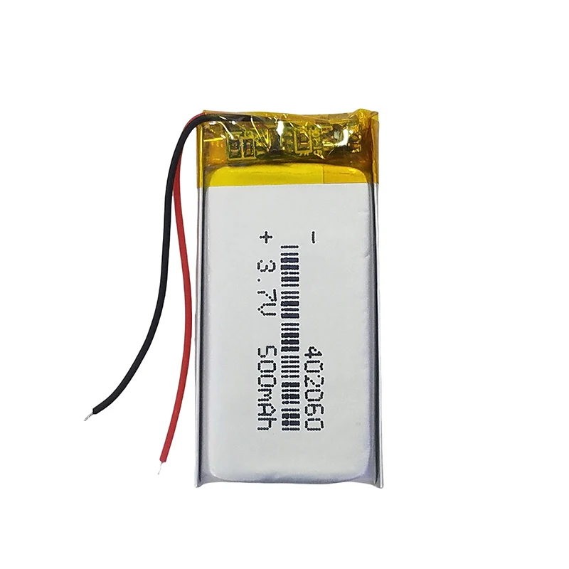 402060 3.7V 500mAh Safe & Stable Lithium Polymer Cell for Bluetooth Speakers, Smart Devices and Small Electronics 402248  403035