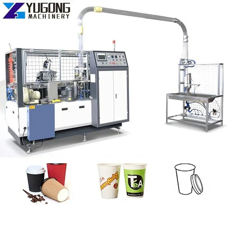 YG High Speed PE Coated Full Automatic Paper Bag Box Plate Coffee Tea Paper Cup Making Machine Paper Cup Forming Machine